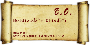 Boldizsár Olivér névjegykártya