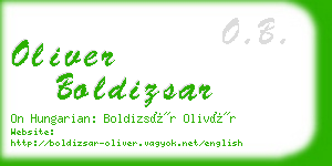 oliver boldizsar business card